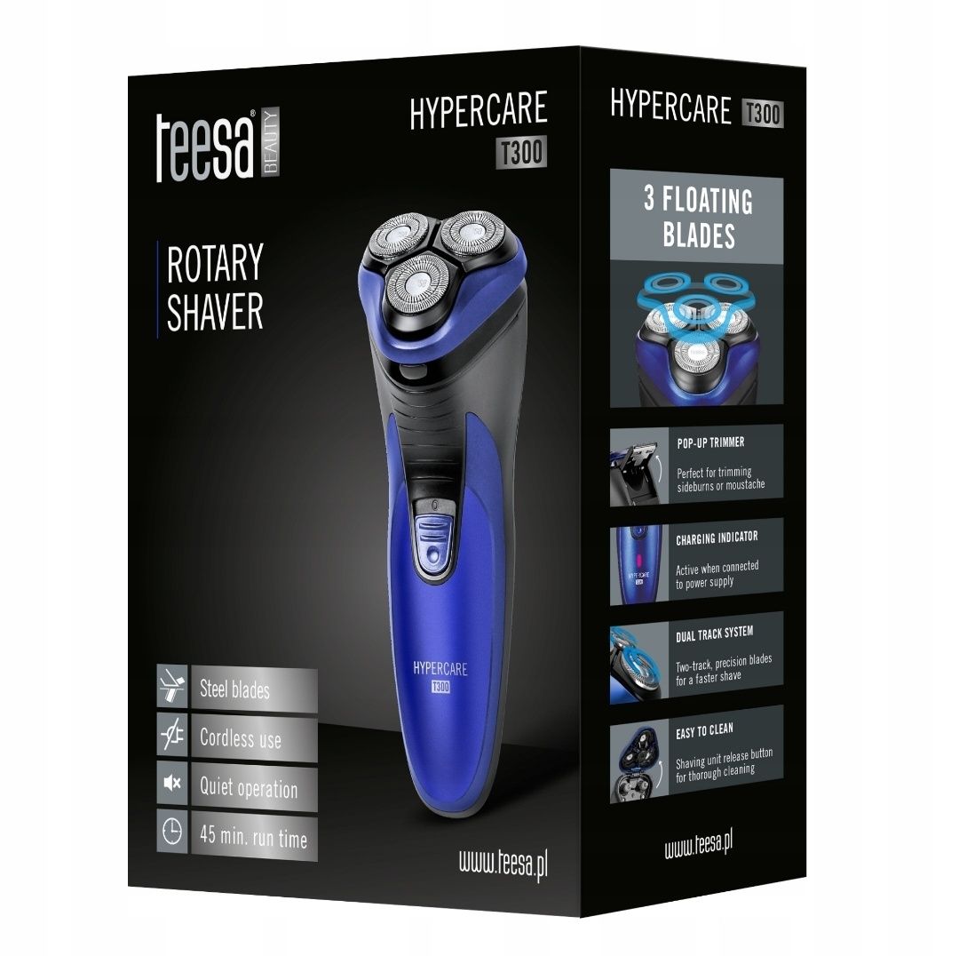 Golarka Teesa HYPERCARE T300
Golarka rotacyjna HYPERCARE T300

Trzy e
