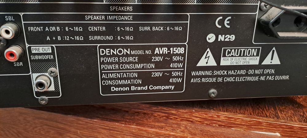 Amplificador Denon Avr1508