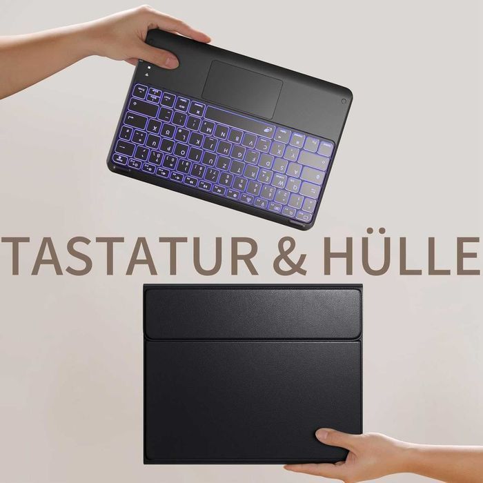 Vobafe etui klawiatura bluetooth touchpad LED  iPad Pro 12,9' 3/4/5/6