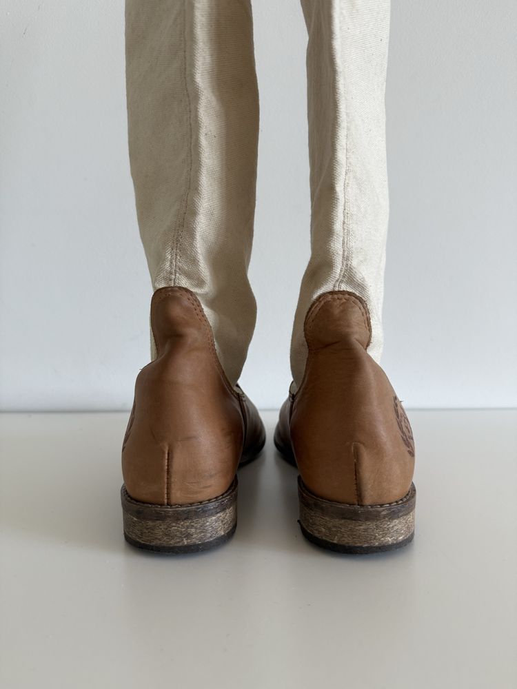 Vintage Boots - kozaki ze skóry i płótna