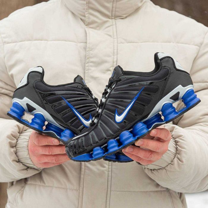 Унисекс черные кроссовки Nike Shox TL чорні кросівки найк шокс тл білі