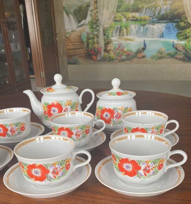 Сервиз чайный "Мальвы" 14 предметов Сумы