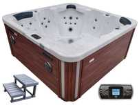 Jacuzzi ogrodowe wanna z hydromasażem 6-osobowe 200x200x92cm AquaGold