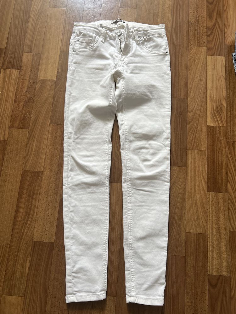 Штани pull&bear, колір білий