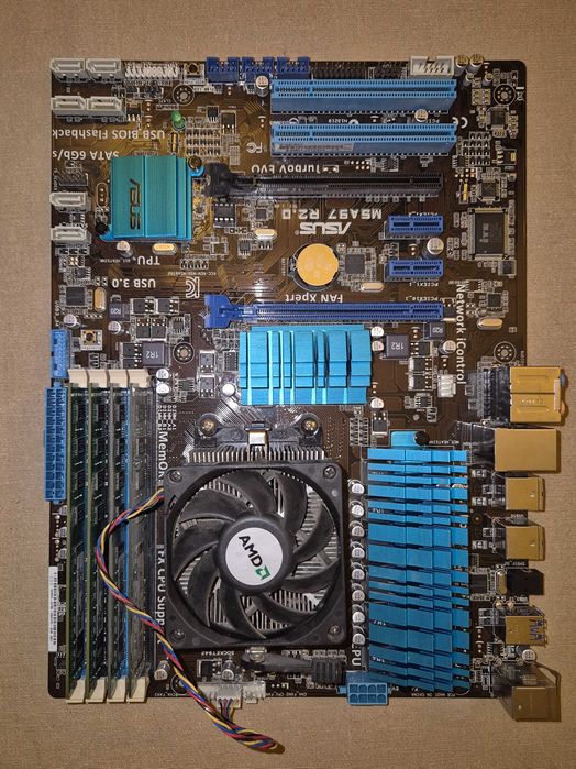 Płyta główna Asus M5A97 R2.0 z procesorem Athlon II X3 i 8 GB pamięci