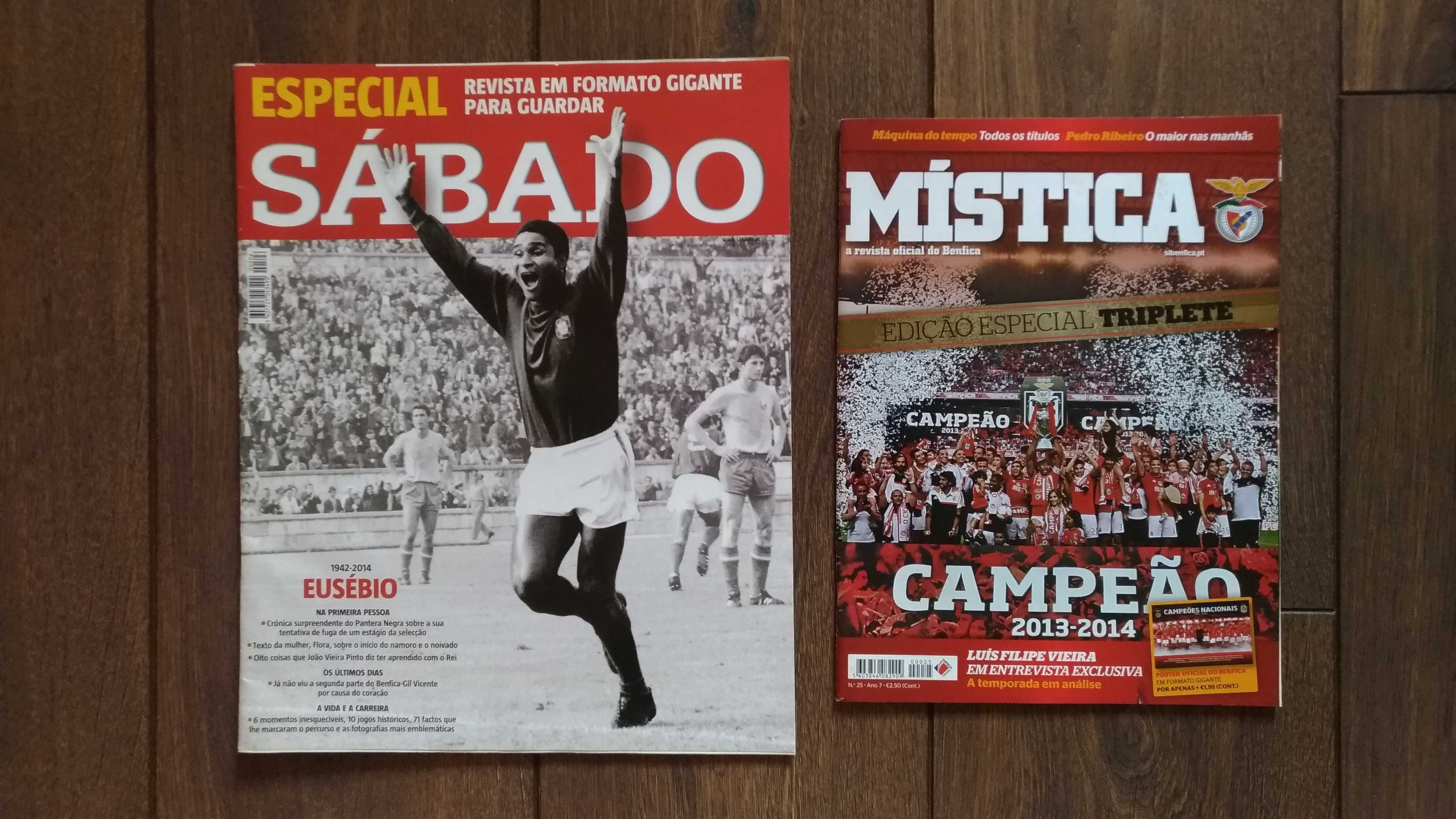 Revistas Sábado Eusébio e Mística Benfica