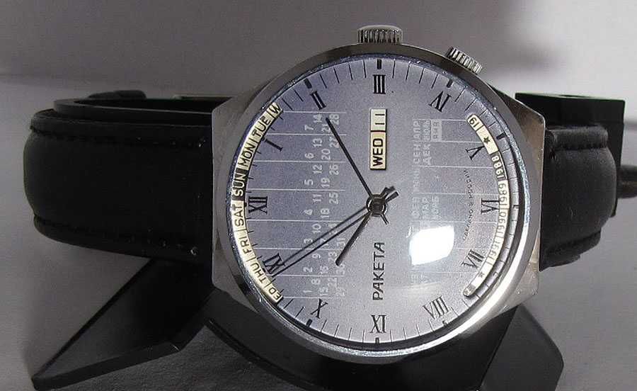Новый ремешок РАКЕТА СССР часы Колледж Вечный Календарь обслужены