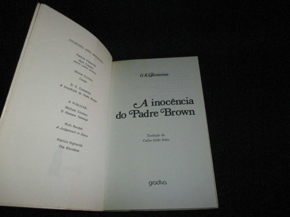 Livro A Inocência do Padre Brown G.K. Chesterton