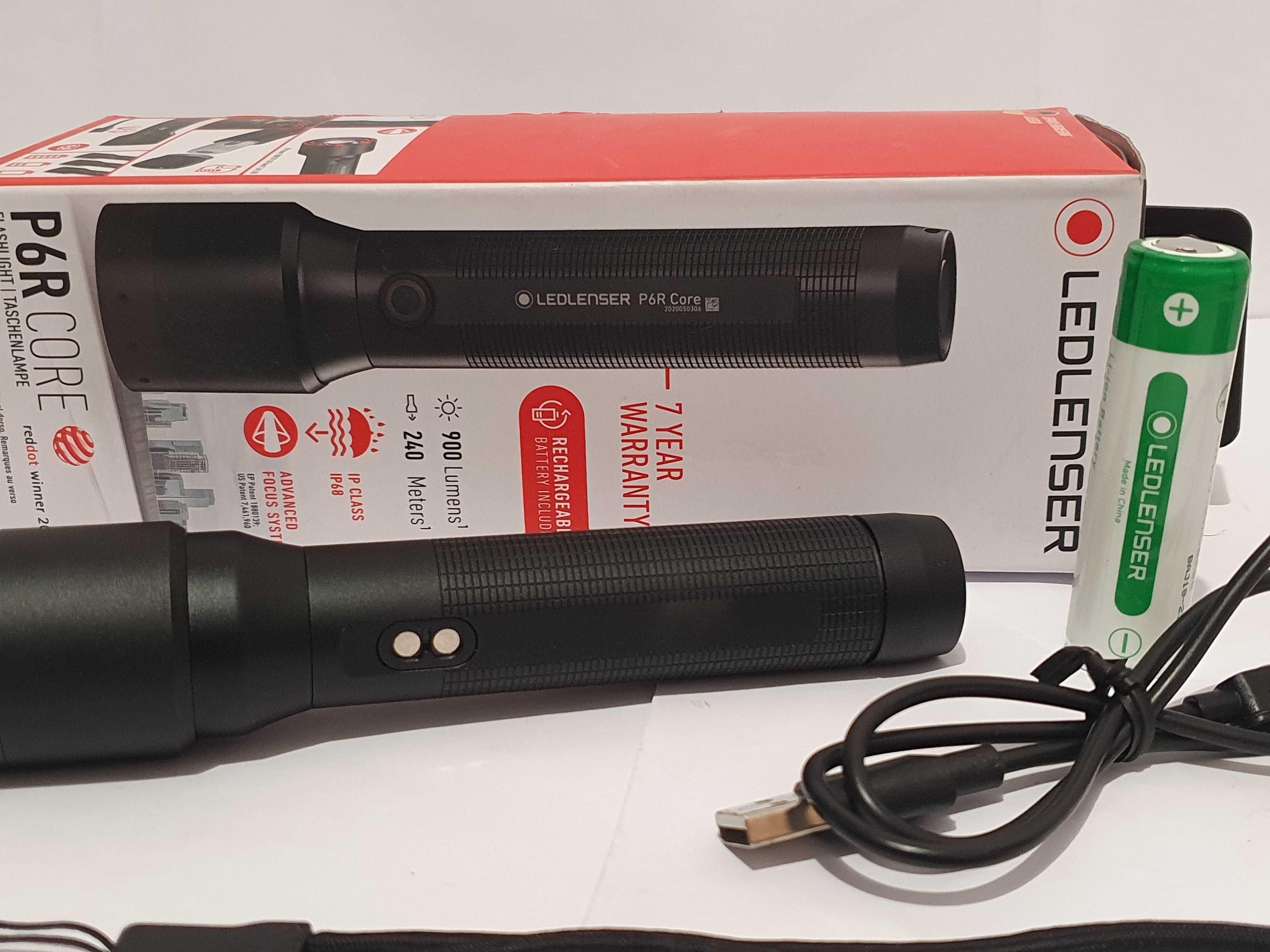 Wodoszczelna latarka LEDLENSER P6R CORE 900lm-240m akumulatorowa 3,6v