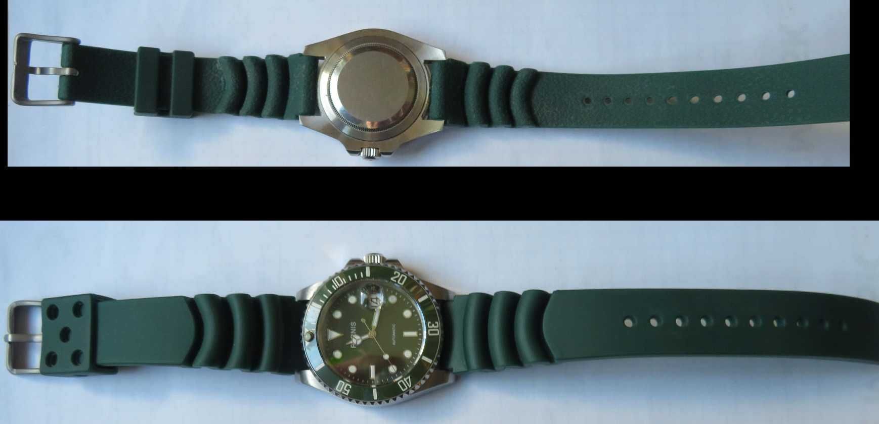 zegarek  Parnis automat diver zielony submariner
