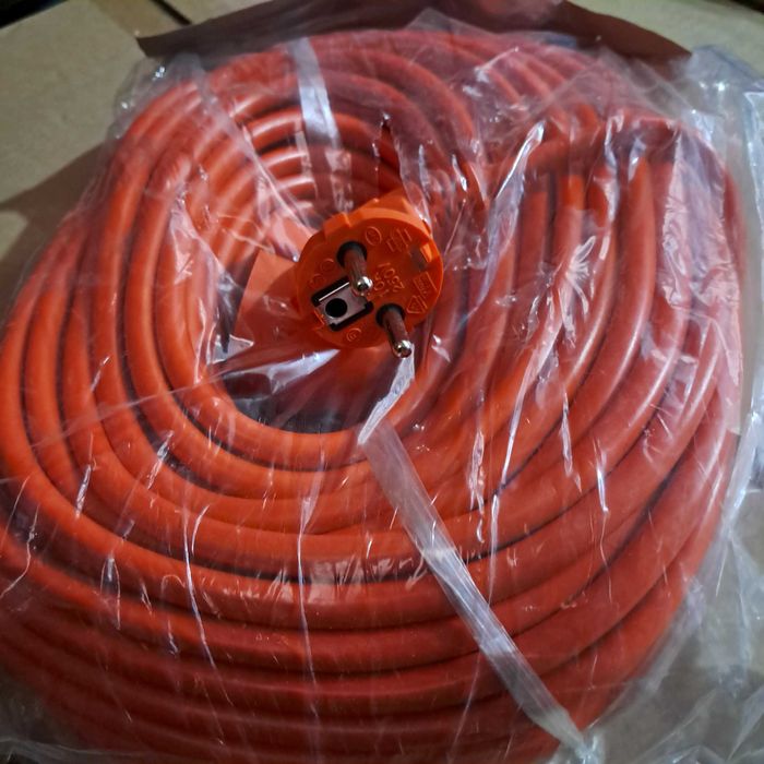 PRZEDŁUŻACZ OGRODOWY budowlany kabel gruby 30m długości 3x2,5mm