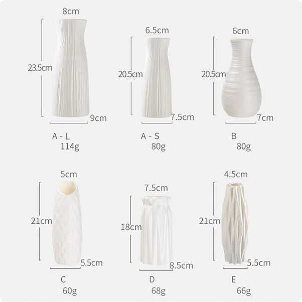 Nordyczny wazon plastikowy prosty mały