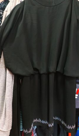 Платье черное с стразами большой размер 58-62