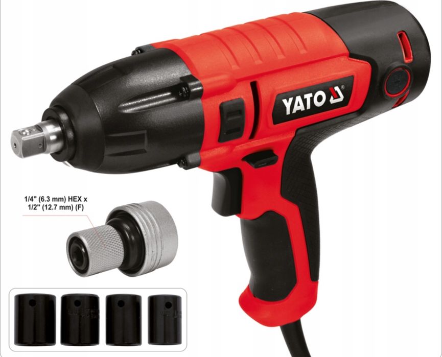 YATO Elektryczny Klucz Udarowy do Kół 450W 450Nm 1/2” + 4 Nasadki