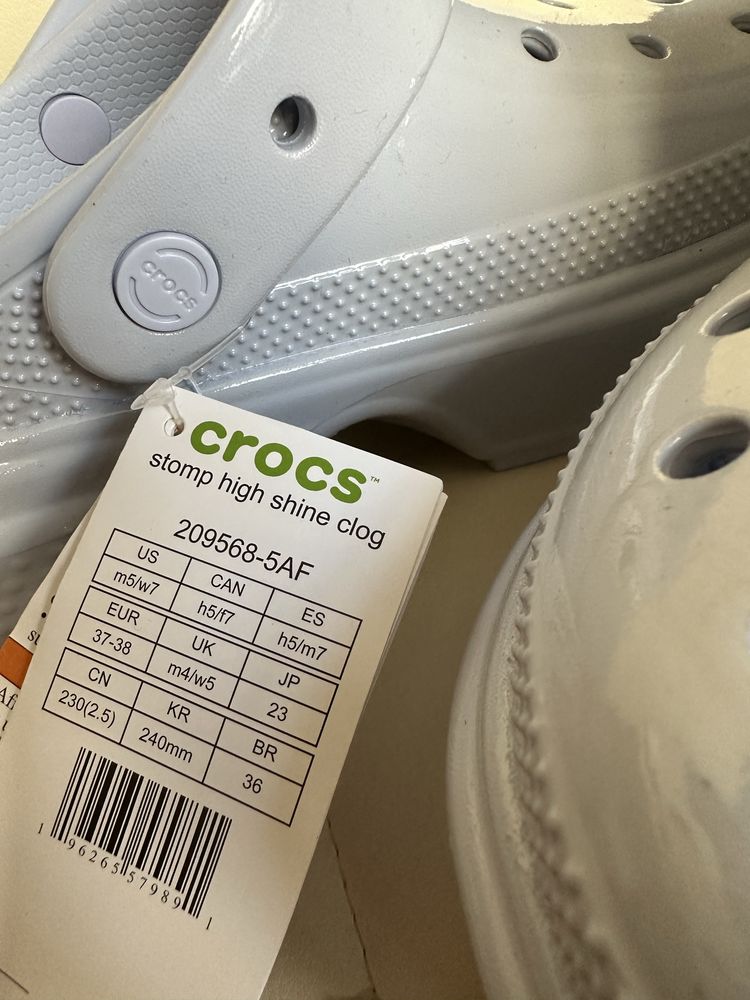 Crocs Stomp High Shine Clog. W7 . Оригинал
