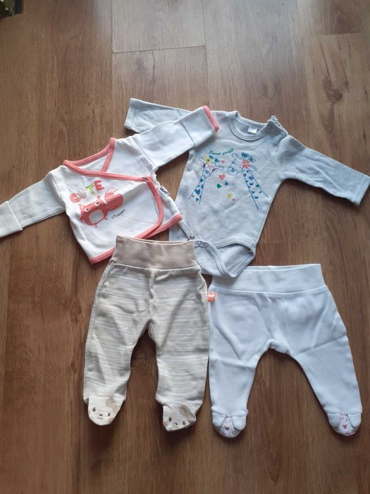 Zestaw dla dziewczynki 4 szt. półśpiochy body bluzka 56 62