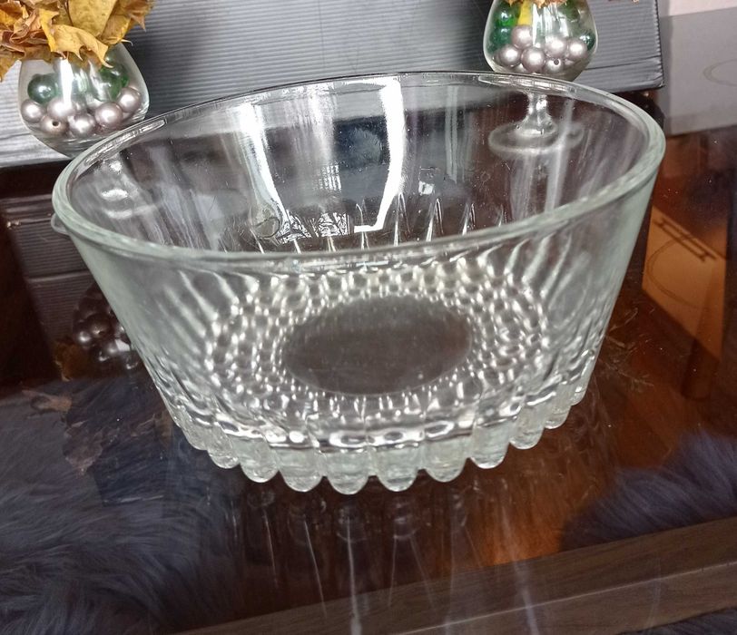 Misa salaterka vintage PRL Krople rosy