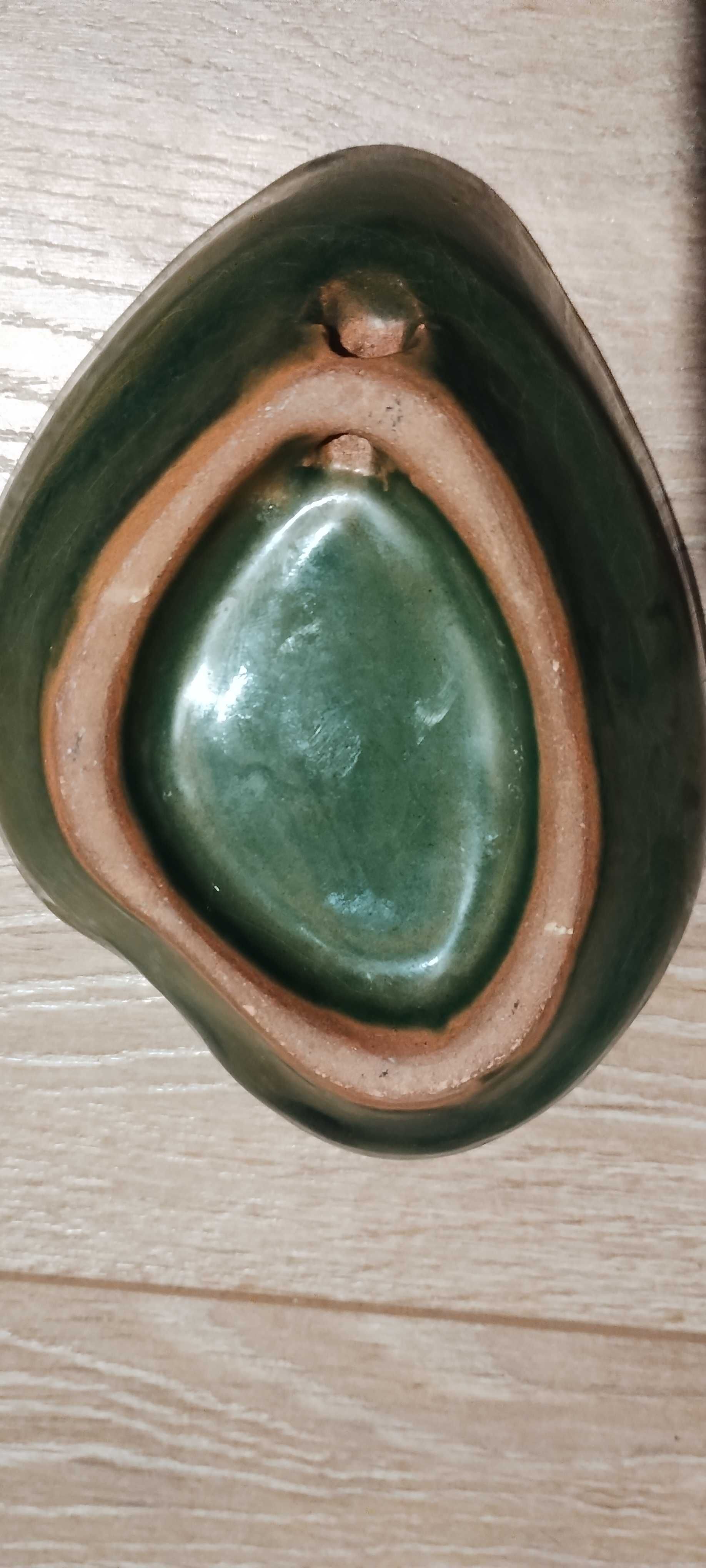 ozdoba ceramiczna liść vintage
