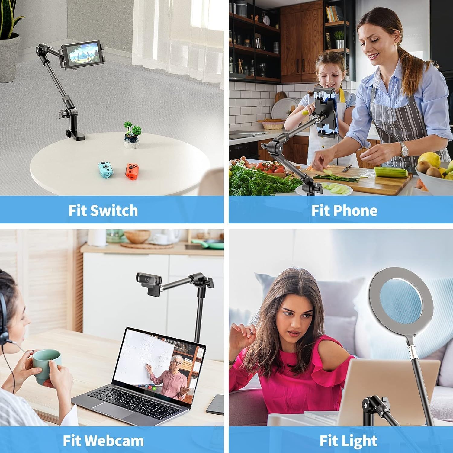 Uchwyt do Tabletu z Mocowaniem Statywowym 360° 4,7"-13"
