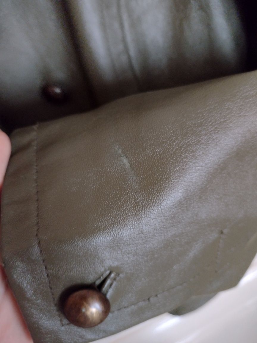 Kurtka skórzana damska George 100% skóra | khaki | r. 42