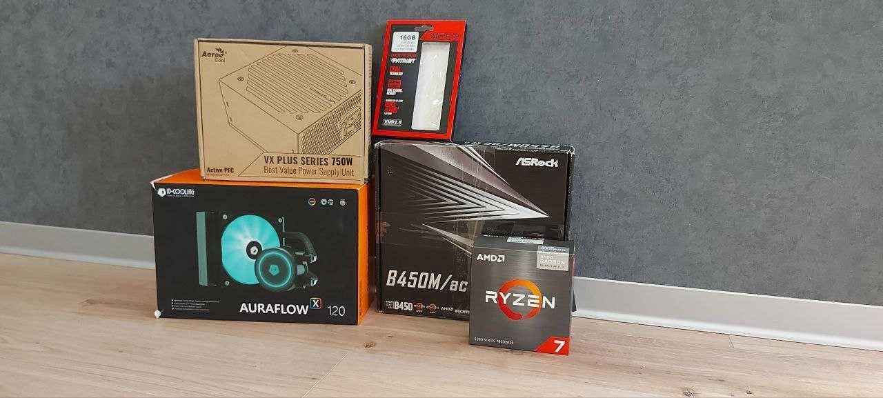 TOP игровой ПК Ryzen7 5700G, B450M/ac WiFi,DDR4 16GB, 256 NVME+1TB HDD