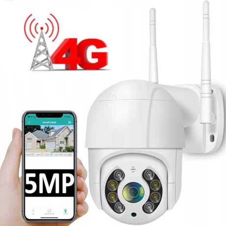 Kamera obrotowa 5MPX GSM 4G SIM PTZ DETEKCJA 4xzoom gwarancja