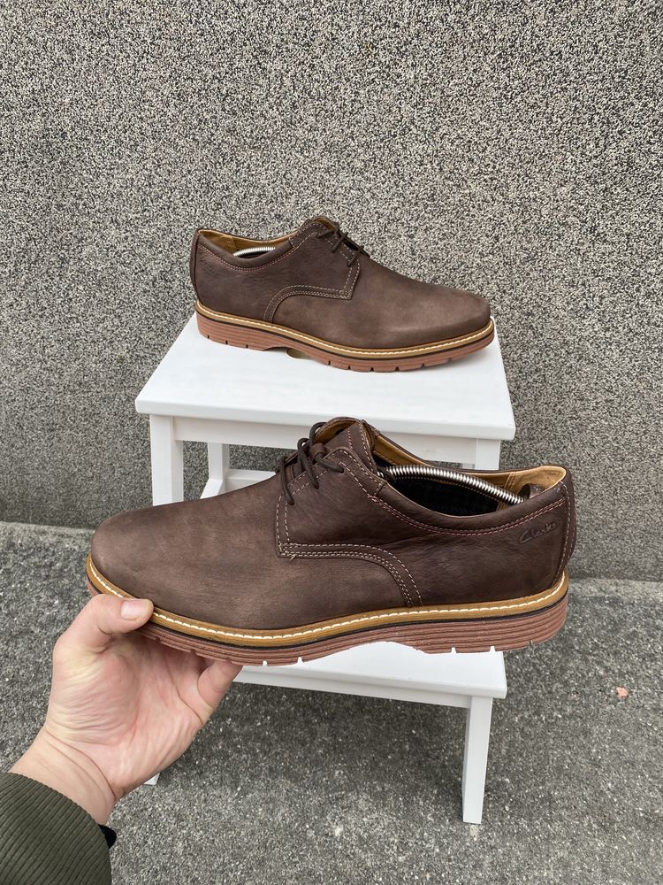 Оригінал стильні туфлі Clarks Newkirk Plain 26110581 46р 30см