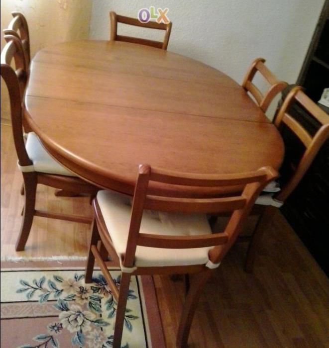 Mesa de Jantar extensível + 6 Cadeiras