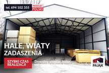 Garaże, wiata blaszana na maszyny rolnicze - dowolny wymiar