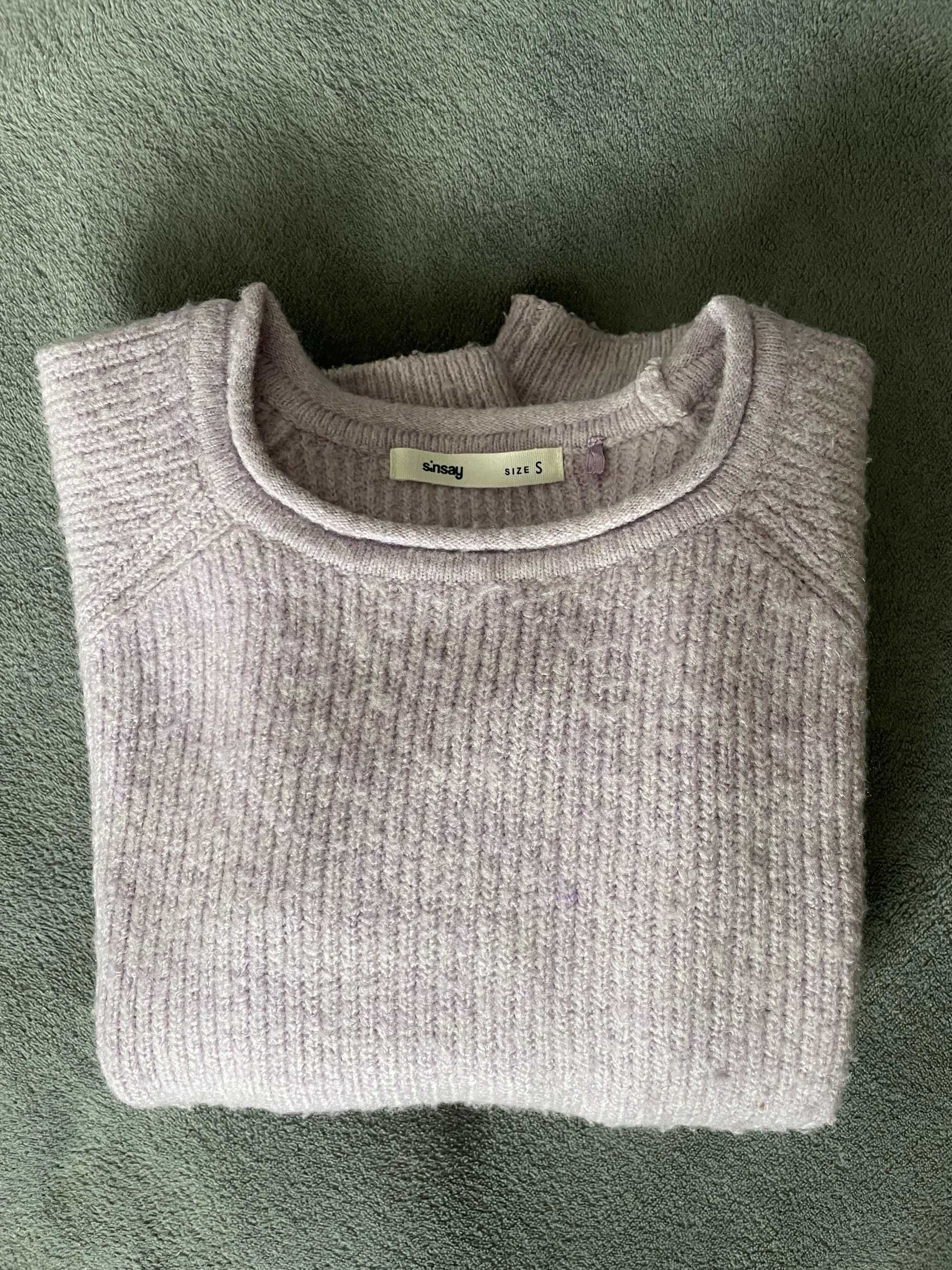 Sweter jasny fiolet S