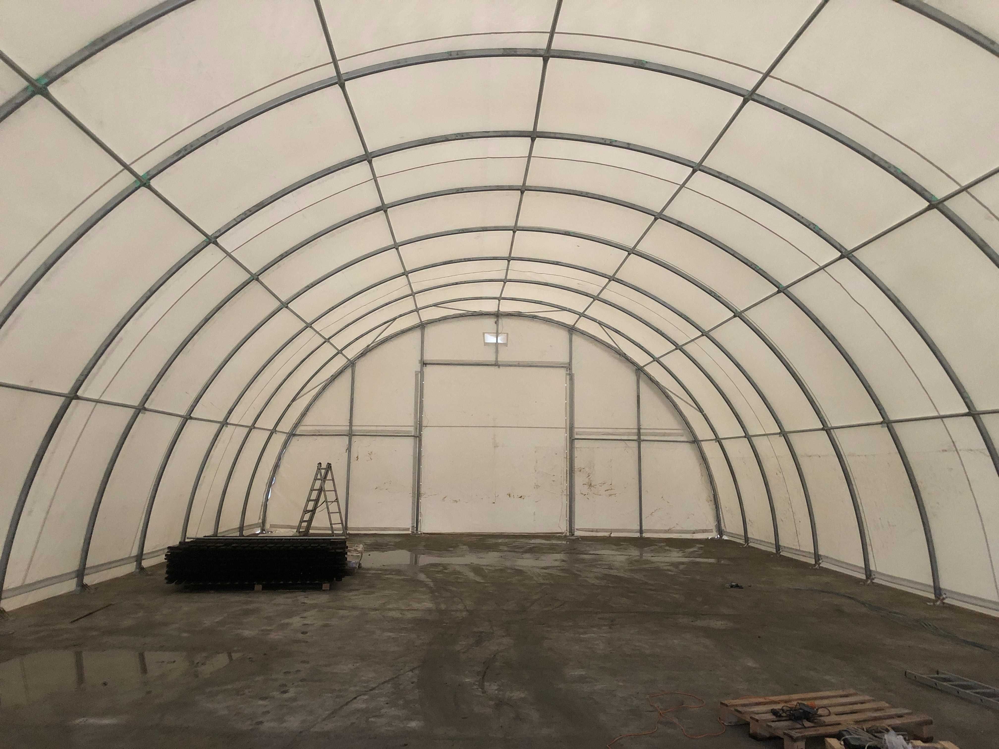 Hala magazynowa namiot łukowy wiata 12x18m magazyn zadaszenie garaż