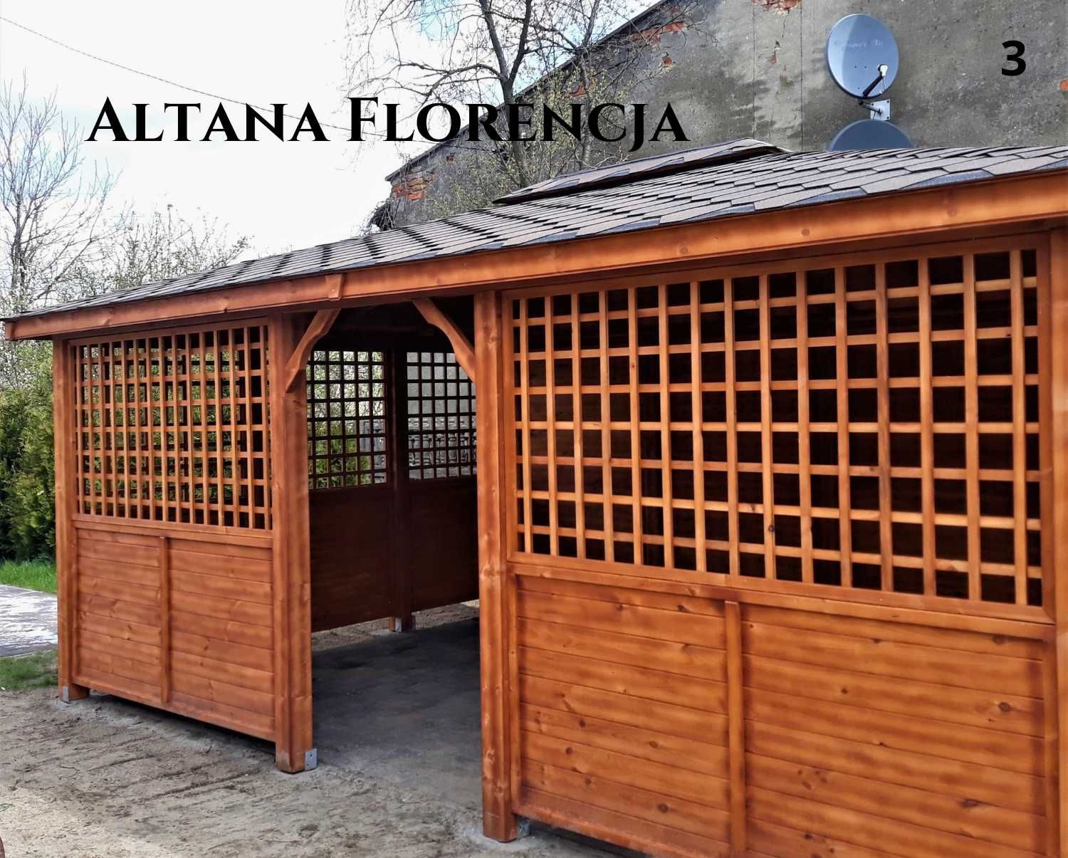 Altana drewniana ogrodowa Florencja. Szybka realizacja. Producent
