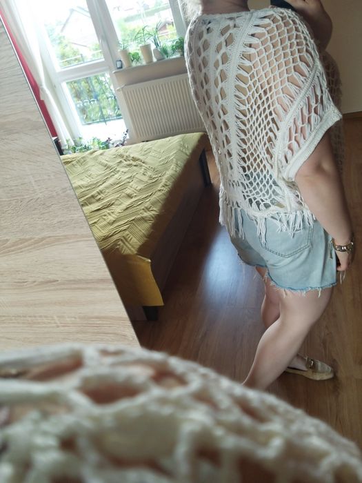 New Look nowa narzutka plażowa boho bluzka plażę S 36 M 38 oversize