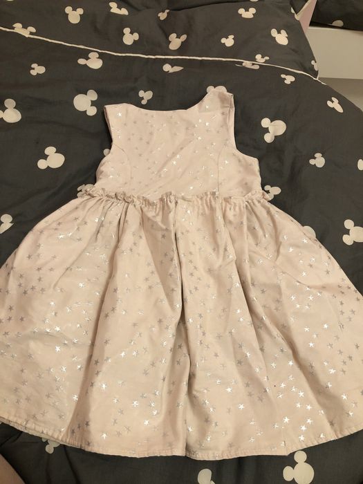 Sukienka świąteczna Next w gwiazdki z podszewską.