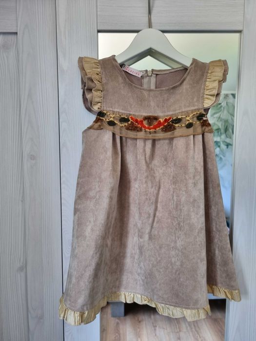 Sukienka dla dziewczynki elegancka rozm 86