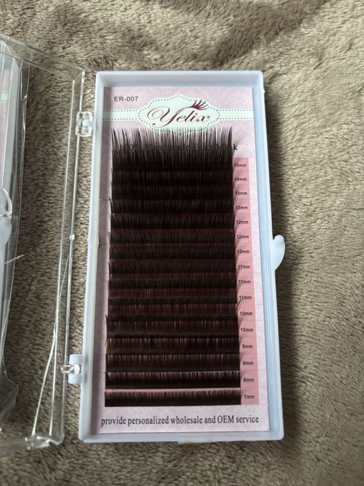 Rzęsy yelix czekoladowe 7-15mm