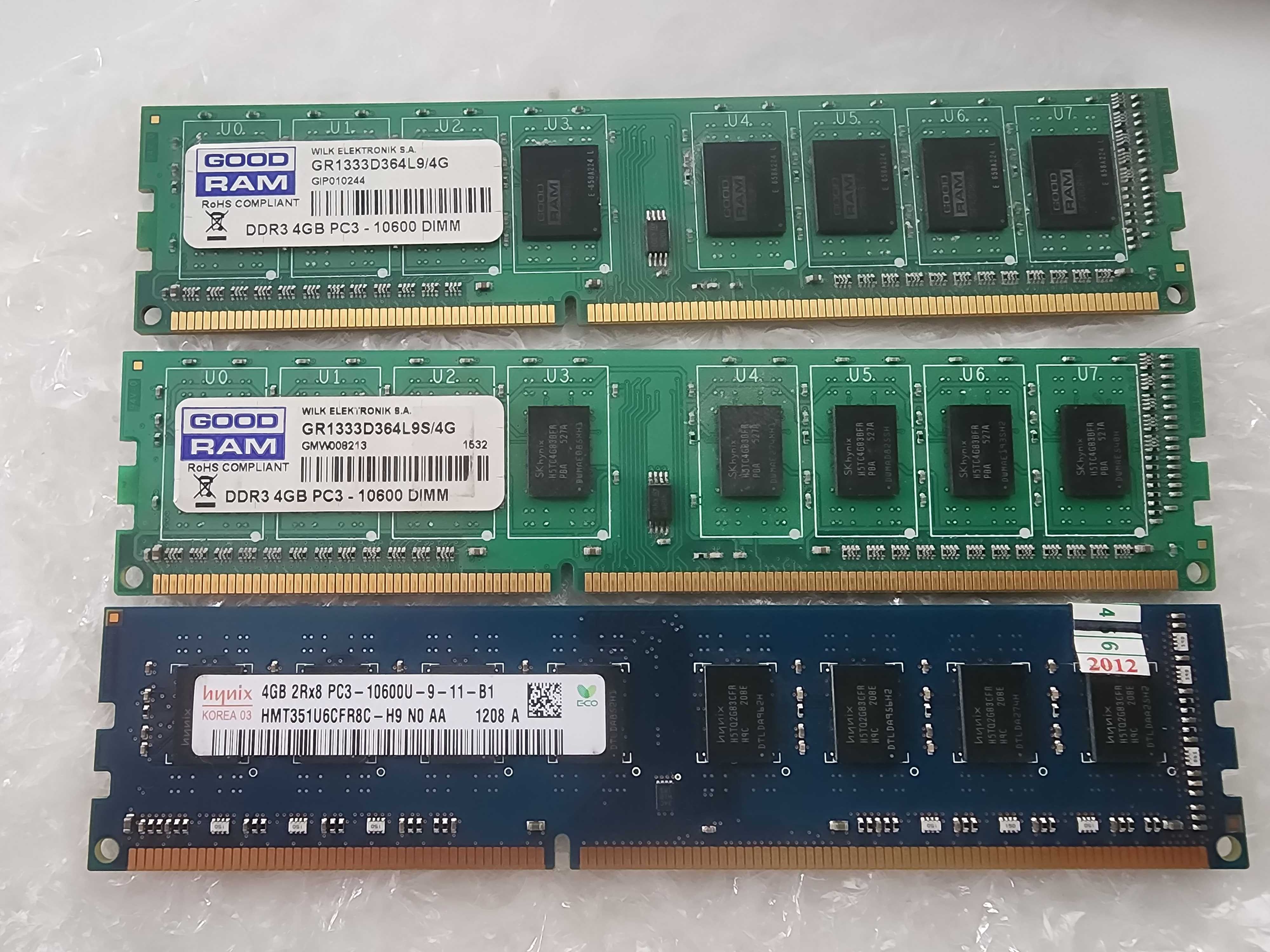 Оперативка DDR3 1333 3x4Gb