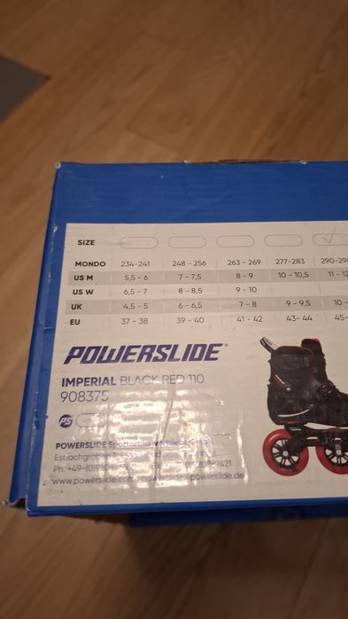 Prawie nowe rolki Powerslide Imperial Black Red 110