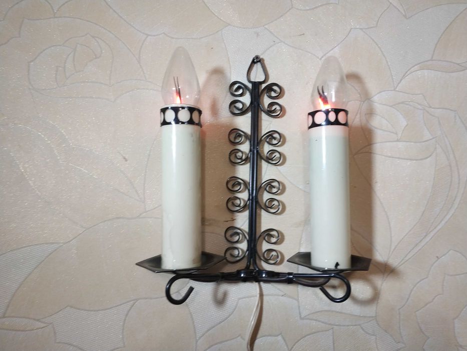 Электрические мерцающие свечи  бра светильник производства ссср