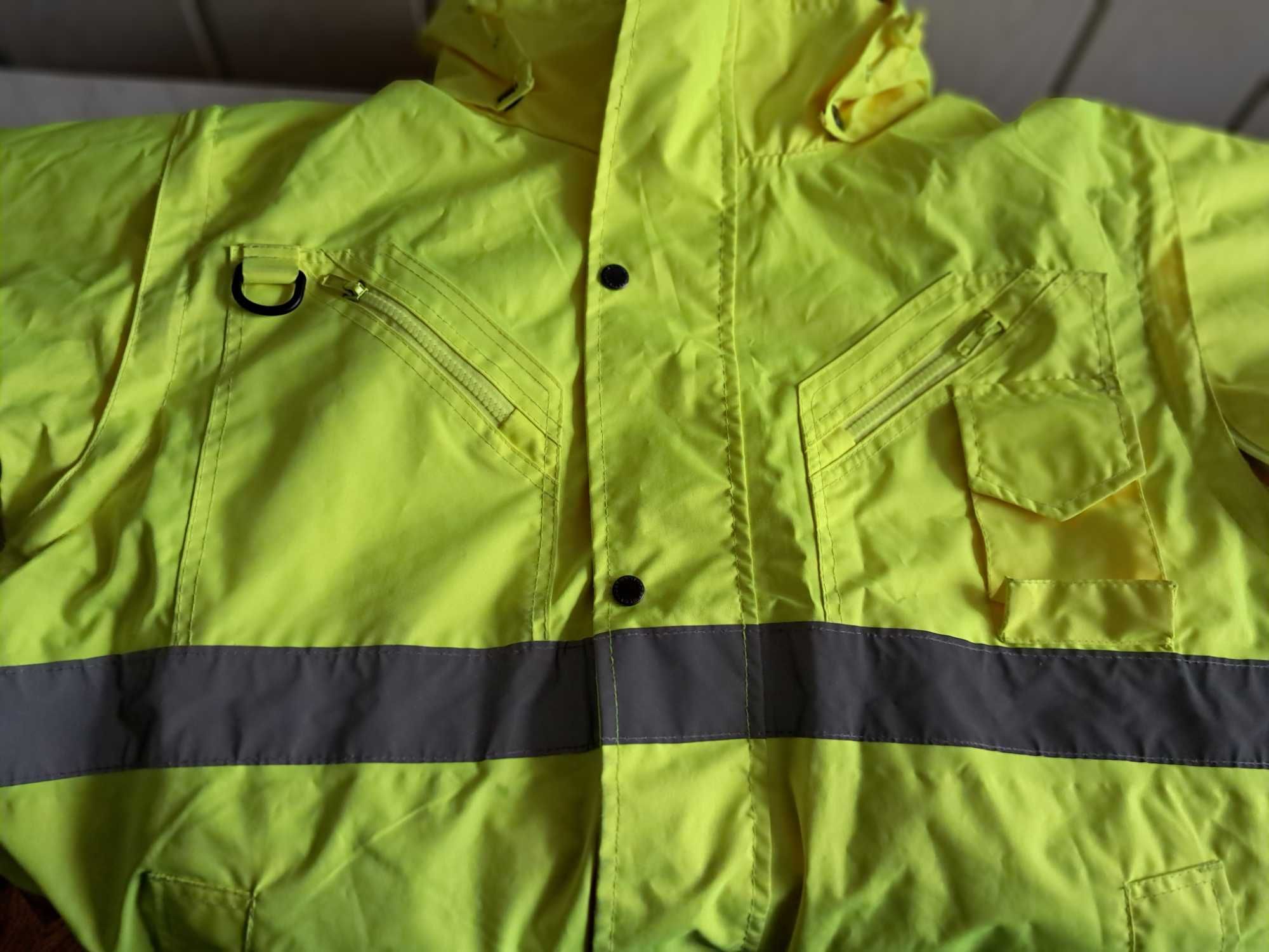Kurtka męska odblaskowa 3w1 - odpinane rękawy i podpinka XL/2XL