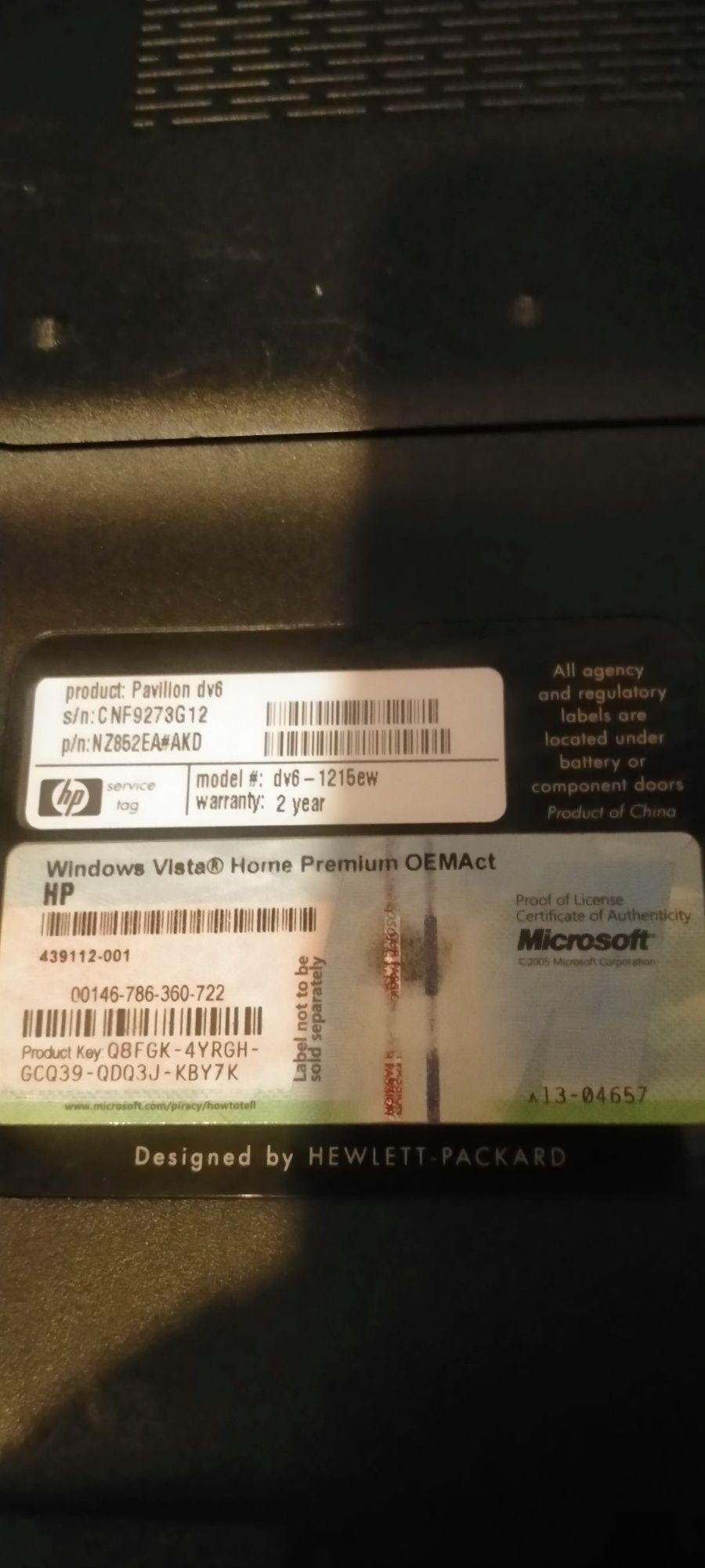 Laptop HP Pavilion dv6