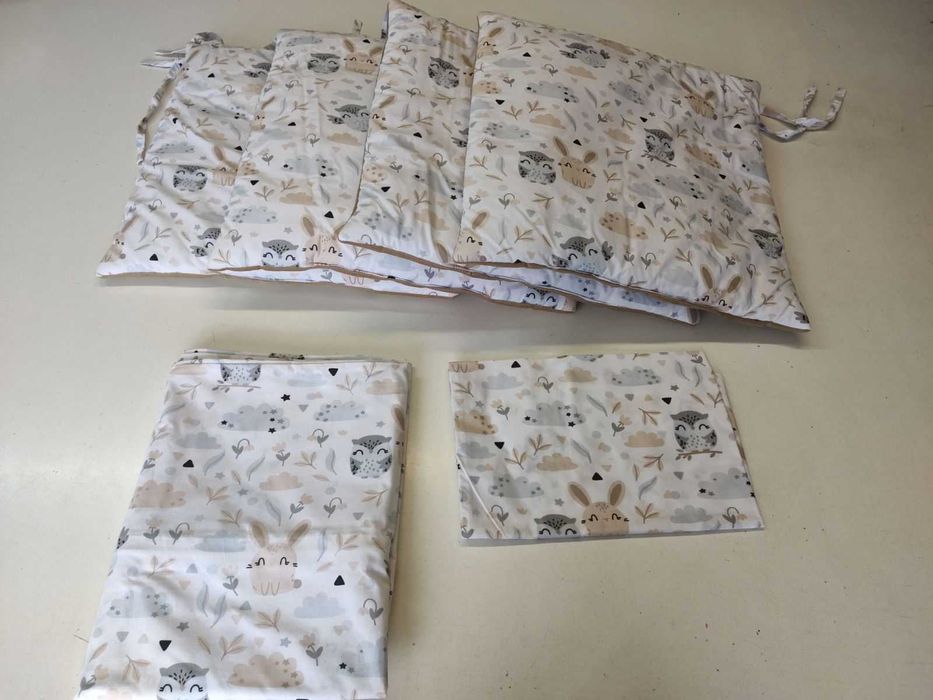 Pościel Poszewki Do Łóżeczka Kołderka + Poduszeczka + Ochraniacz