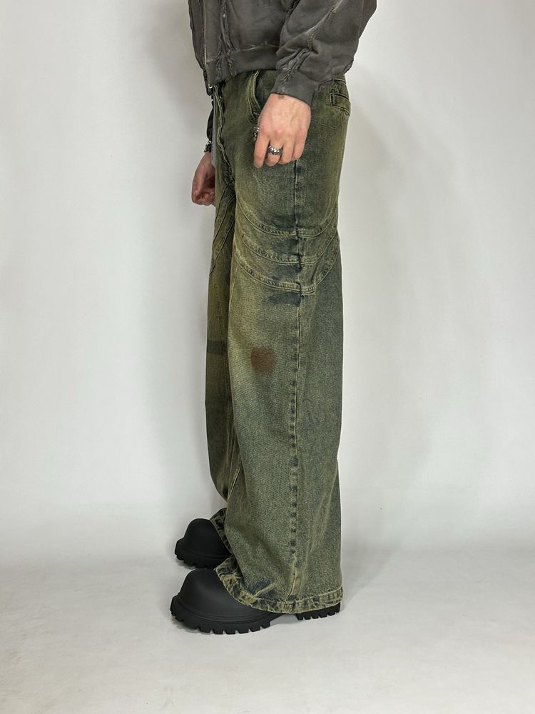 NFS No Faith Studios baggy faded archive custom opium джинси зелені М