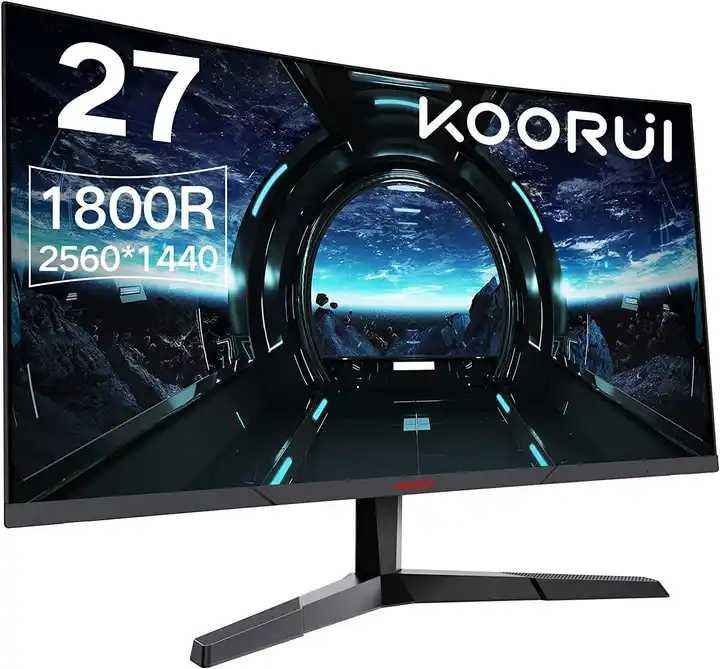 НОВИЙ Ігровий монітор 27 KOORUI 2K 144hz Curved