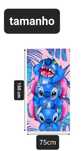 Toalha de praia Stich disney microfibra tamanho 150cm / 75cm