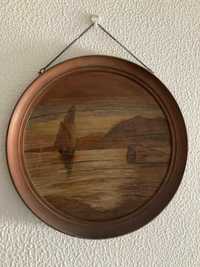 Pinturas sobre madeira com paisagem marítima / barcos