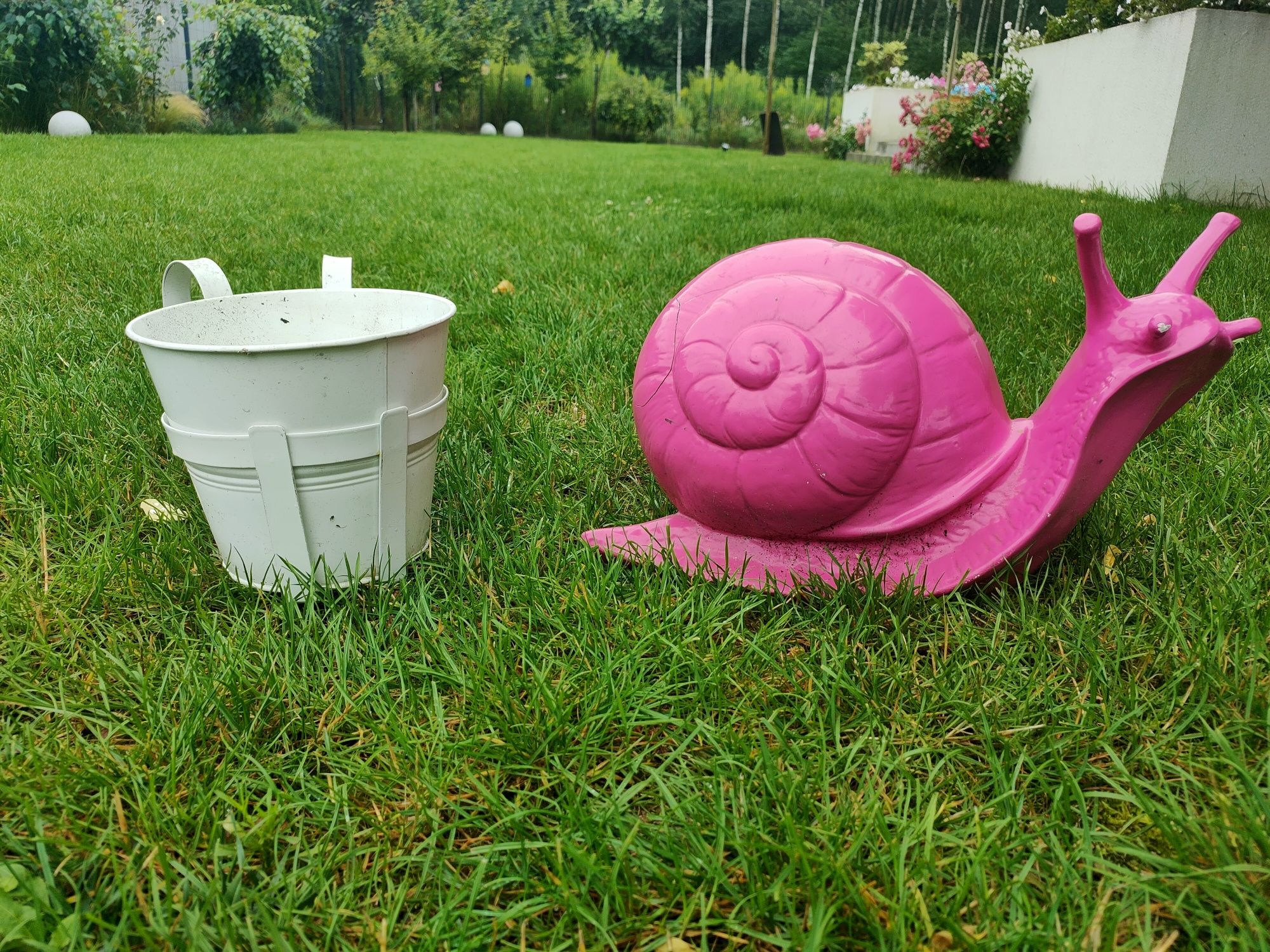 Doniczki metalowe komplet IKEA plus uchwyty do powieszenia na balustra