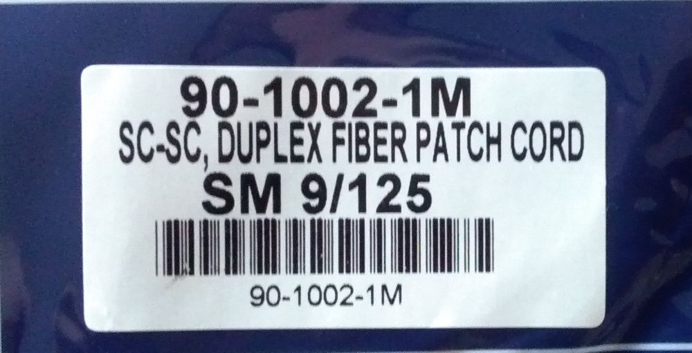 WELTRON Patch cord SC/UPC-SC/UPC duplex 9/125 1.0m