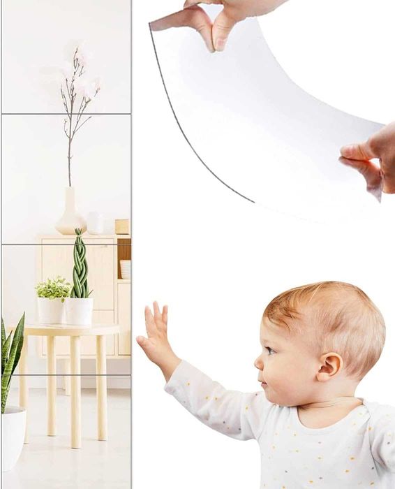 1349. Samoprzylepne płyty lustrzane 30,5 x 30,5 cm kpl. 4 szt