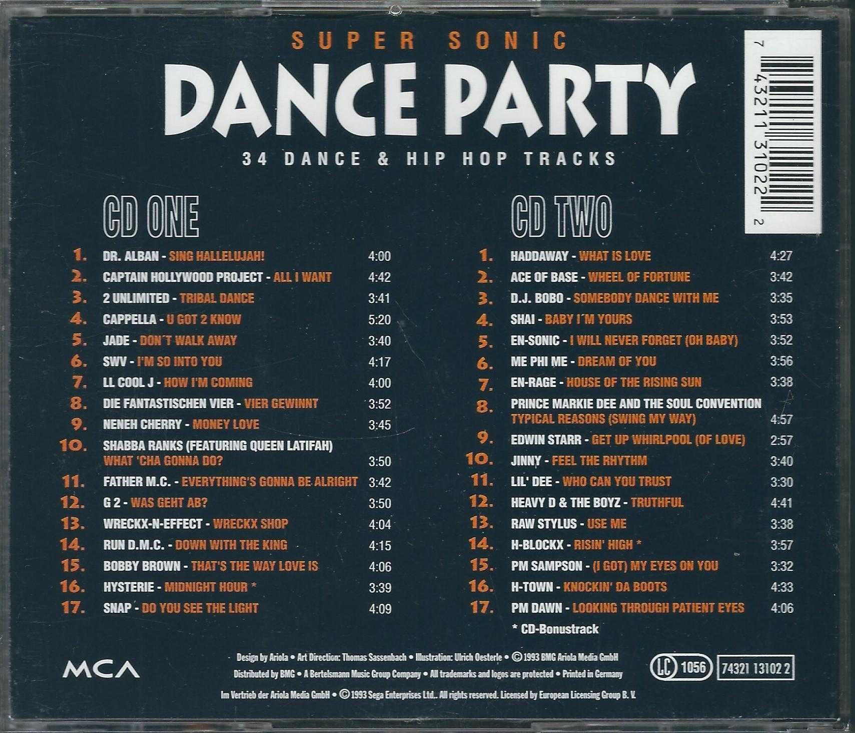 2 CD Super Sonic Dance Party (1993) (BMG)